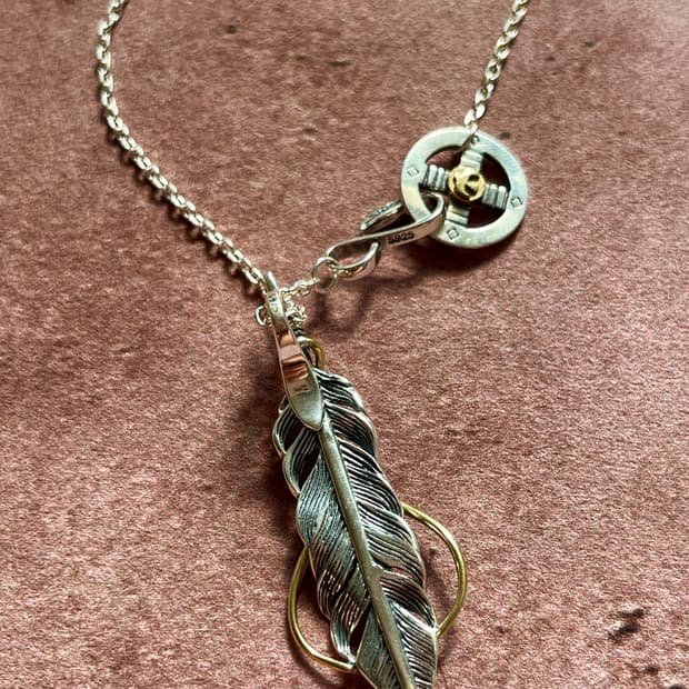 Quiet Wing Necklace 실버 페더목걸이 