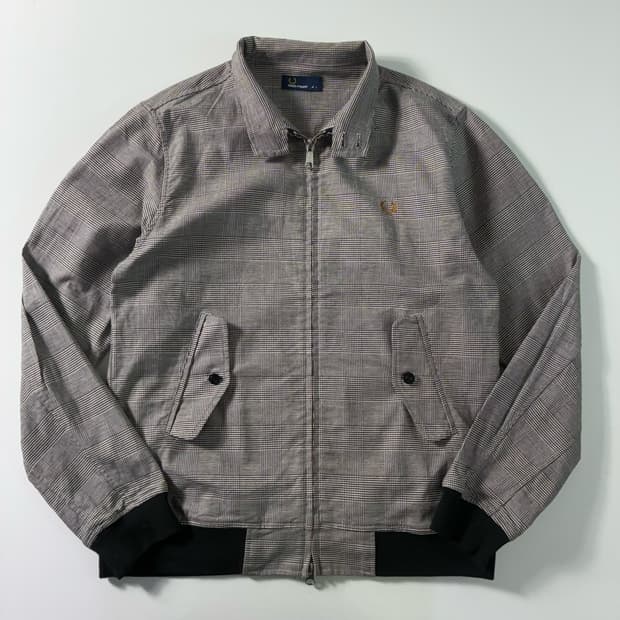 Fred perry  프레드 페리 체크 투웨이 바라쿠다 해링턴 자켓 