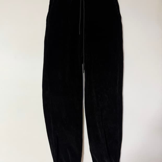 새상품 벨벳 조거팬츠 (블랙)