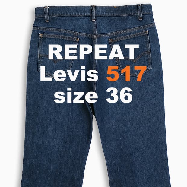리바이스 517 오렌지탭 80s USA 36 인치 OR5173897