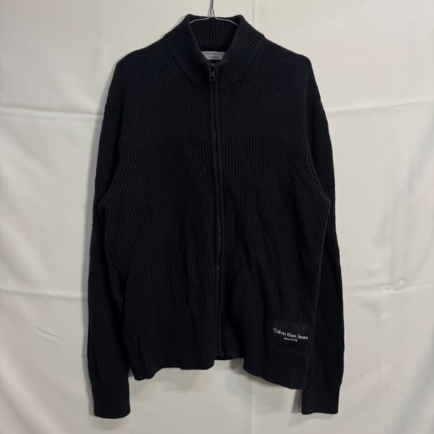 캘빈클라인 울 니트 집업