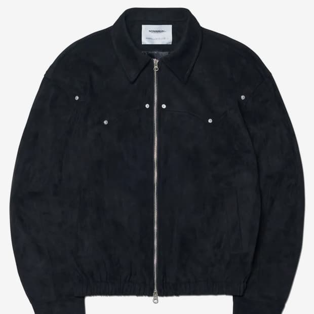 노매뉴얼 스웨이드 자켓 블랙 m