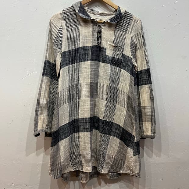 SHELL BROWN 내추럴 블라우스 원피스