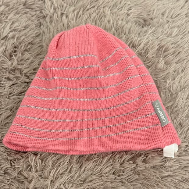 Gerry Girl's Pink Silver Striped Acrylic