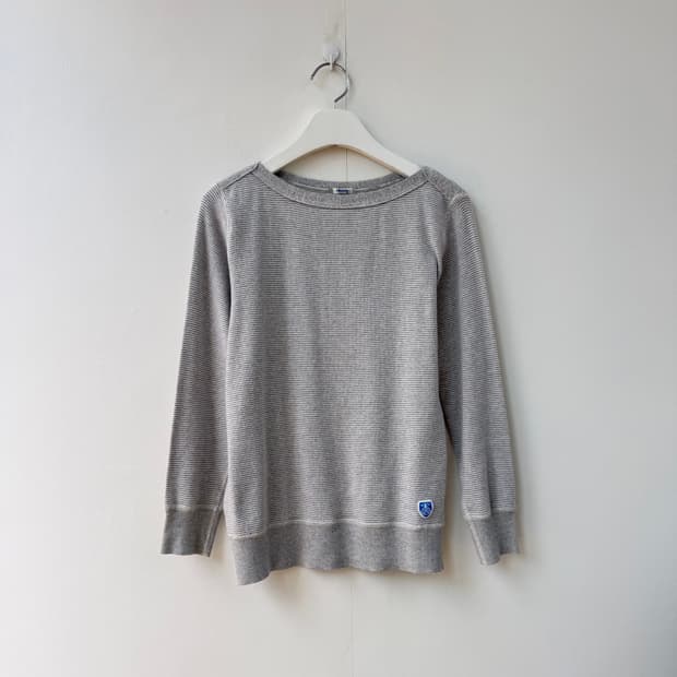 오르치발 스트라이프 보트넥 코튼 긴팔티셔츠