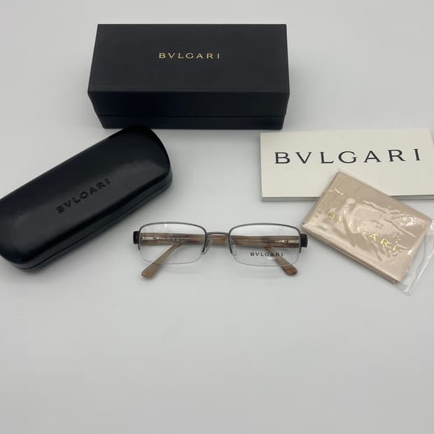 불가리 BVLGARI 반무테 직사각 안경 1.0.05 103