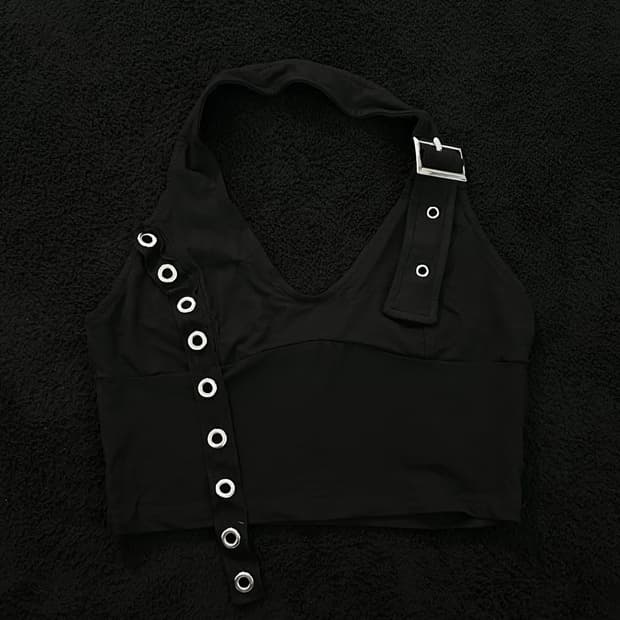 Eyelet Halter Top