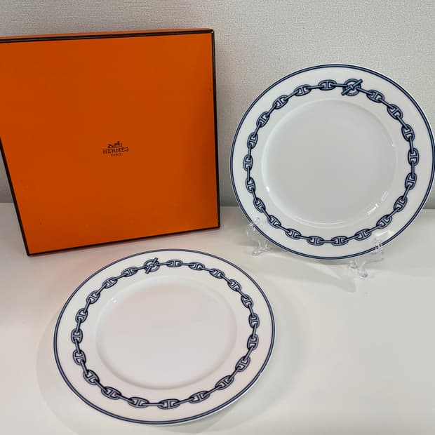 에르메스 샹달 블루 플레이트 2P HERMES