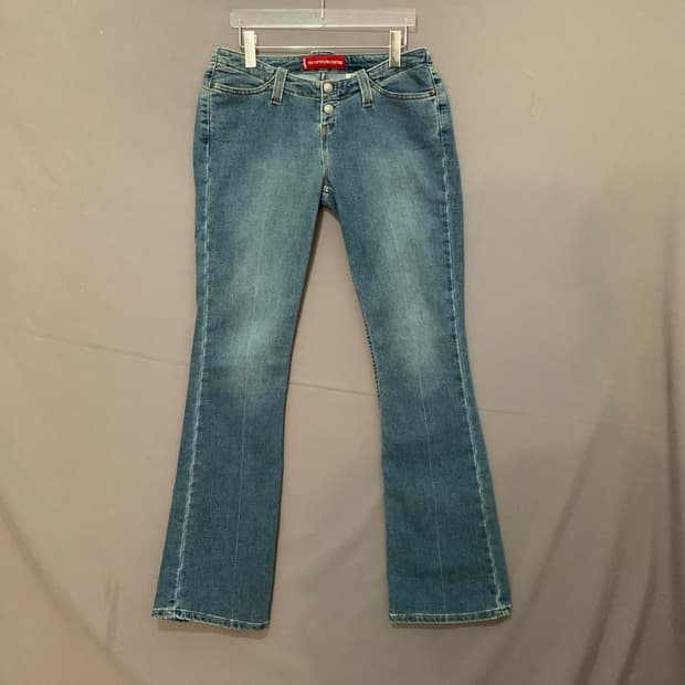 28인치 리바이스 520 로우라이즈 부츠컷 빈티지 스판 데님 청바지