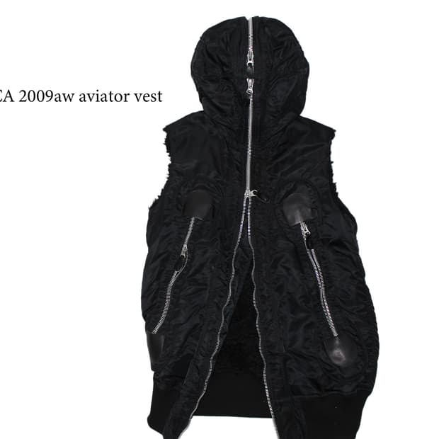 CABANE de ZUCCA 09AW 카반데주카 풀마스크 나일론 베스트