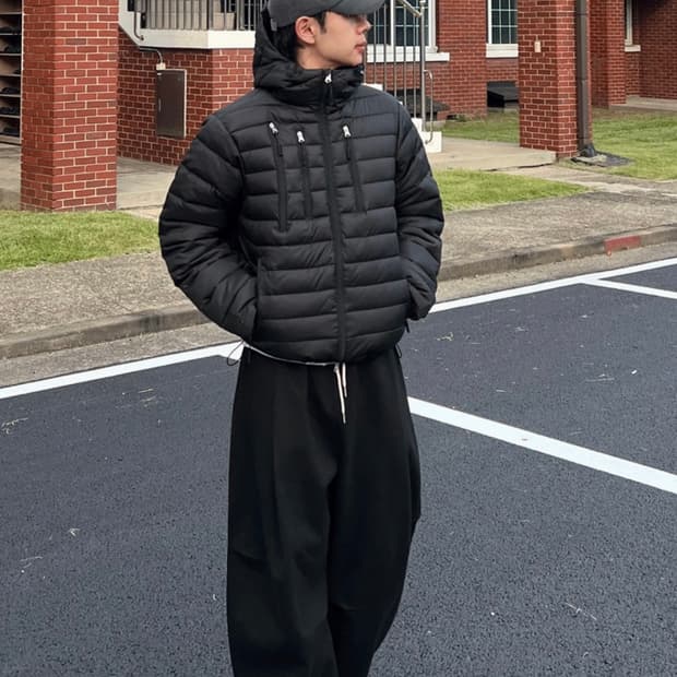 택티컬 멀티포켓 경량패딩 남성