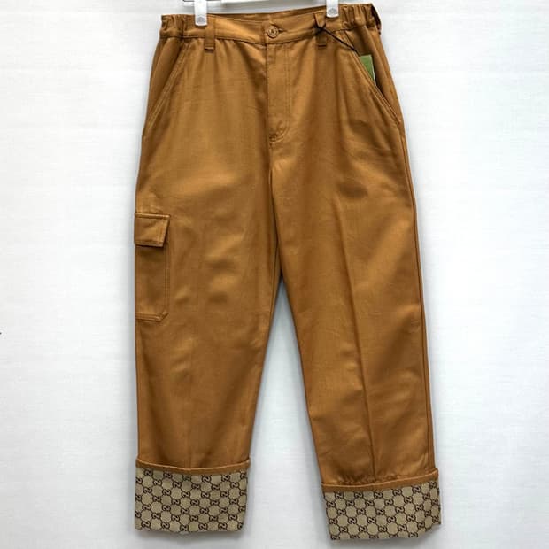 구찌 GG 데님 커프스 캔버스 팬츠 (30) 