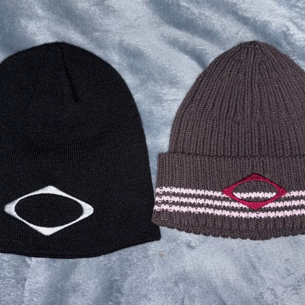 미스치프 롬버스 비니 블랙 브라운