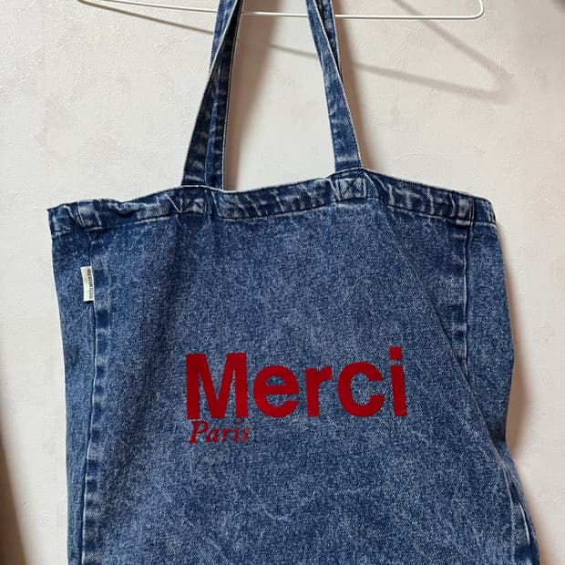 메르시 파리 Merci Paris 데님 토트백 38*38*10cm