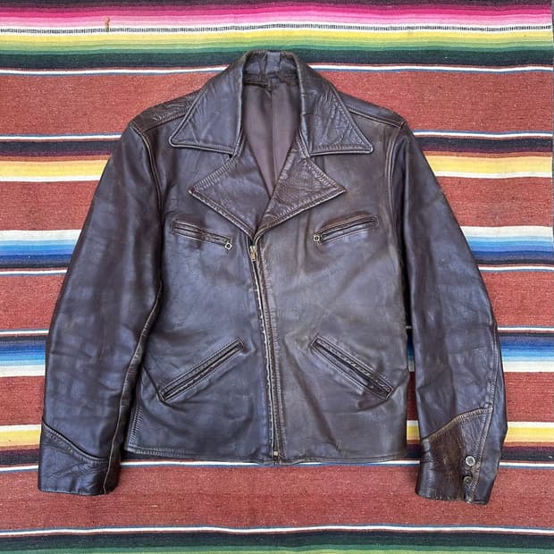 40s USA Horse Hide Rider Jacket