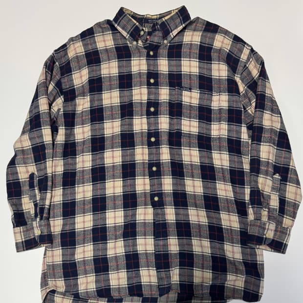 희귀!! 챔스 x 폴로 랄프로렌 타탄 플란넨 오버핏 체크셔츠