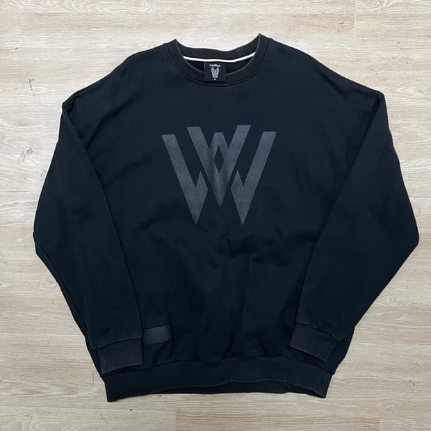 라이프워크 빅로고 프린팅 맨투맨 크루넥 티셔츠 [블랙] M/95