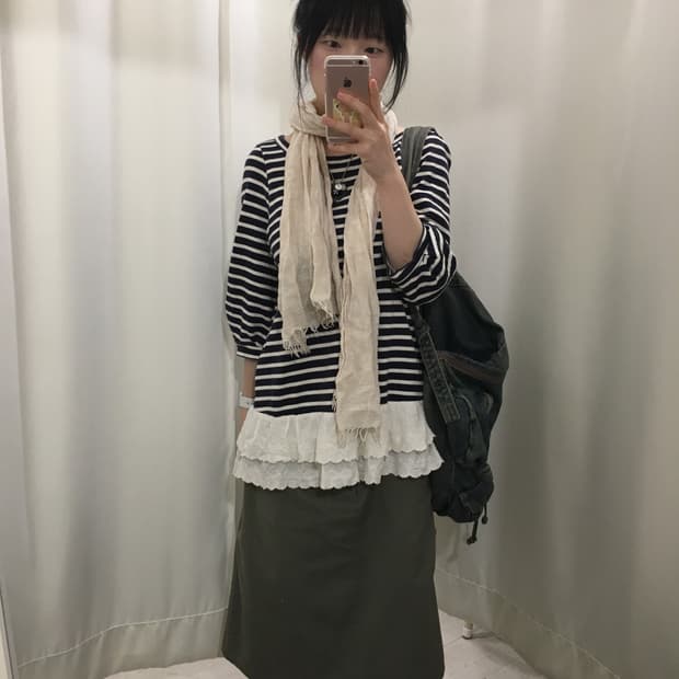 stripe lace top