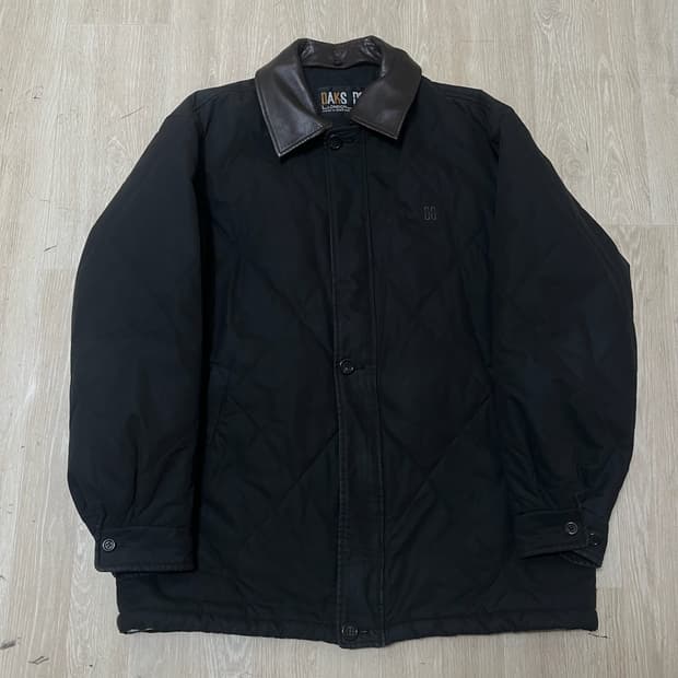 닥스 남성 가죽 카라 퀼팅자켓 패딩 점퍼 XL/105 