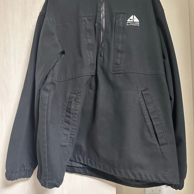 슈프림 x acg 데님 풀오버 블랙 L