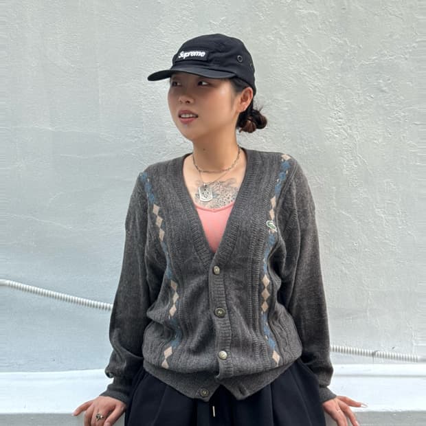 Lacoste 라코스테 아가일 가디건