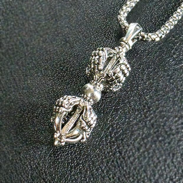 금강저 백동 펜던트 엔틱 불교 남자 목걸이