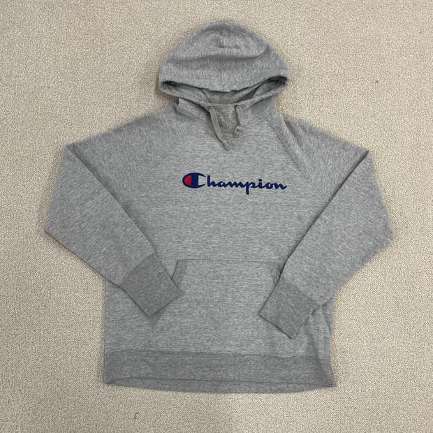M 챔피온 그레이 긴팔 후드 티셔츠 0202M1