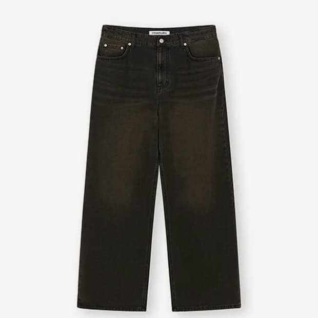 비바스튜디오 와이드 데님 팬츠 블랙