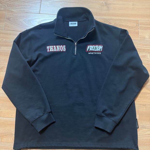 [XL]프리덤 타노스 하프집업 스웨트 셔츠