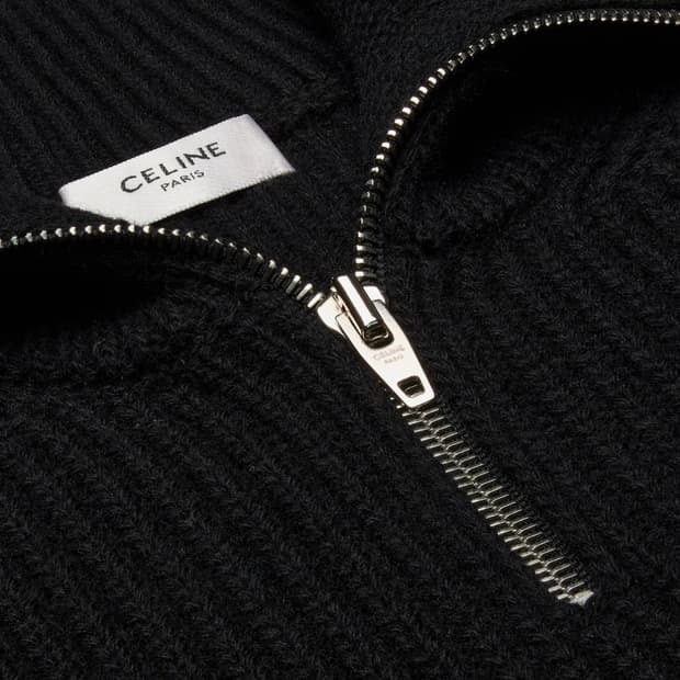 [L] 셀린느 트러커 스웨터 - 리브드 울 블랙 팝니다