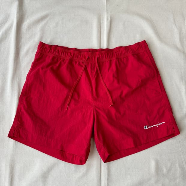 챔피온 나일론 스윔 쇼츠 레드 XL