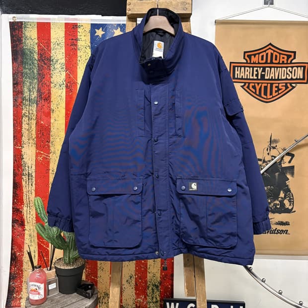 90s 칼하트 푸퍼 퀼티드 라이닝 마운틴 파카 자켓 N70