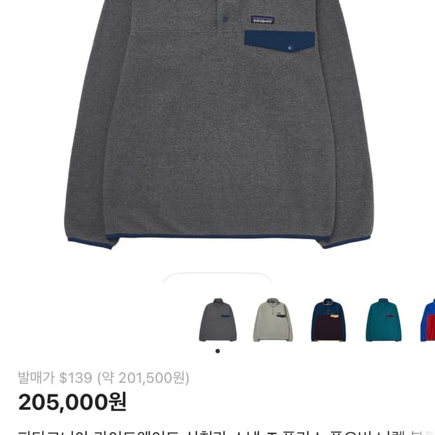 파타고니아 신칠라 니켈블루 M