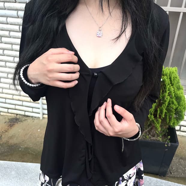 블랙 가디건