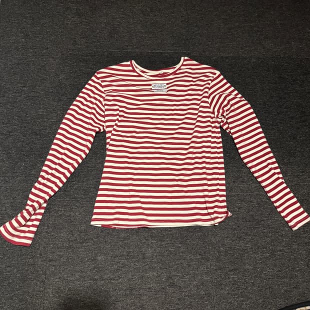 휴이 Stripe Border Tee Red