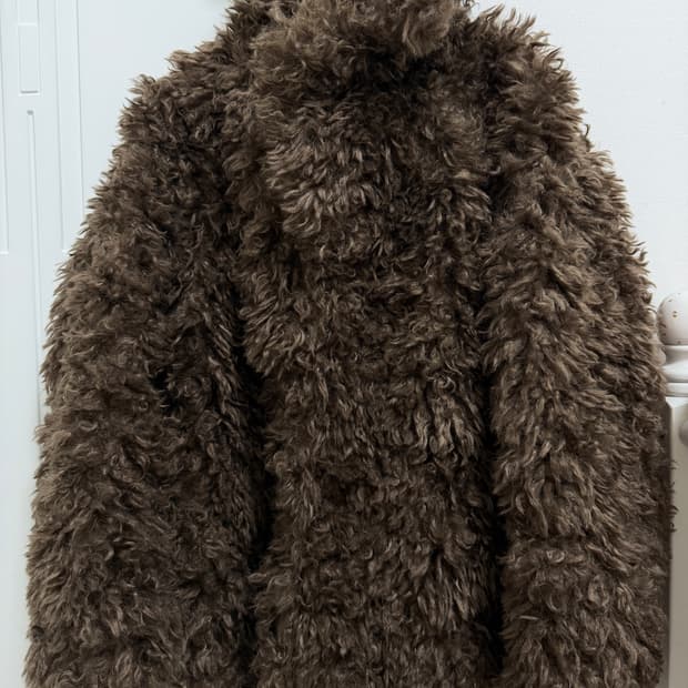 자라 퍼코트 브라운 퍼자켓 zara fur jacket 실사 첨부!