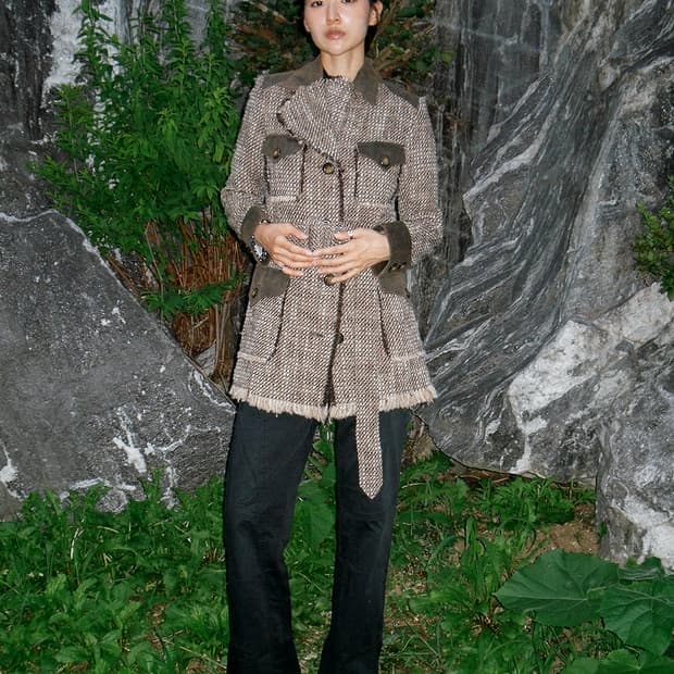 Tweed & Leather field Coat