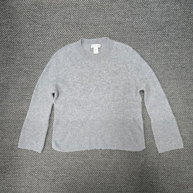 레이첼조 캐시미어100%  니트 스웨터 그레이