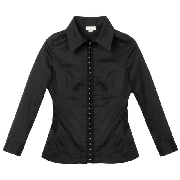 bonnae 본네 corset seam shirt (black)
