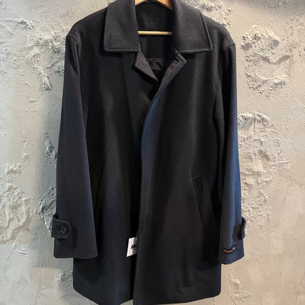 입생로랑 캐시미어 블렌드 울 코트 블랙 L