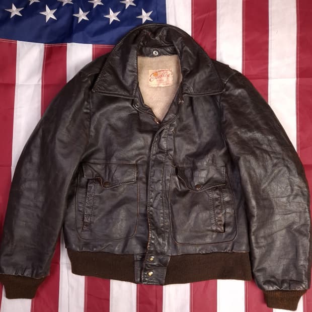 오리지날 70's 미국제조 리얼레더 미해군 G-2 TAPE 항공자켓