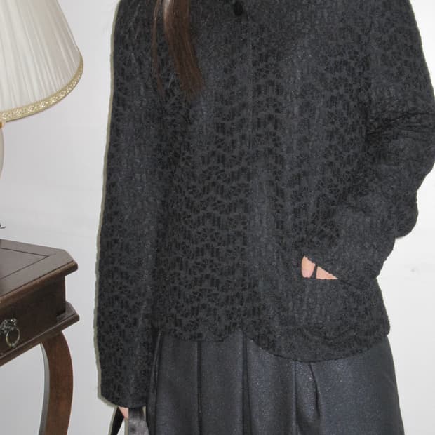 텍스처 블랙 자켓