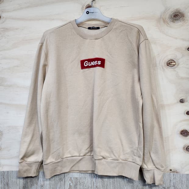 583) 게스 베이지 맨투맨 티셔츠