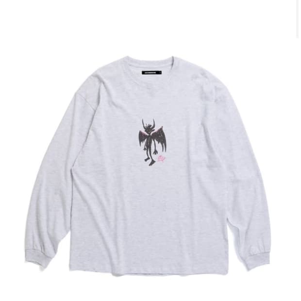 해칭룸 devil tee m.grey 롱슬리브 멜란지그레이