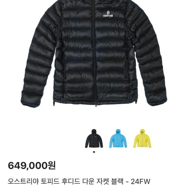 오스트리야 토피드 다운 L사이즈