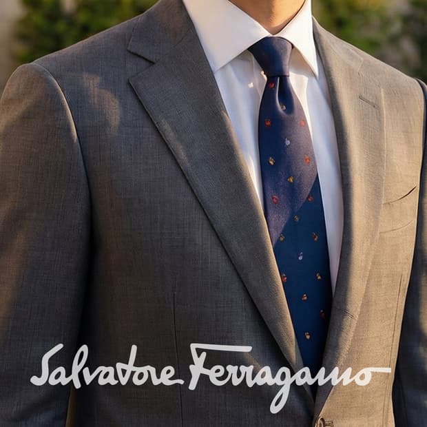 살바토레 페라가모 실크 패턴 넥타이 9.7cm A+등급 K2026