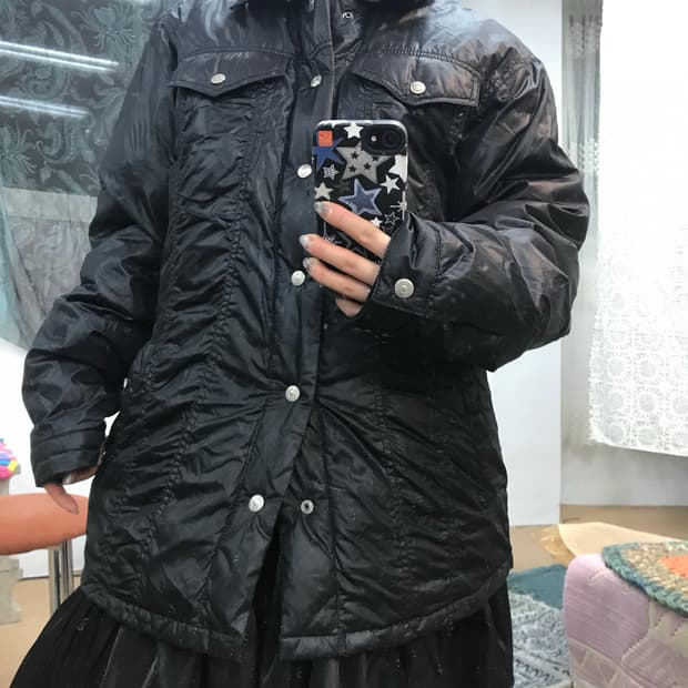 리바이스 오리털 투포켓 패딩 