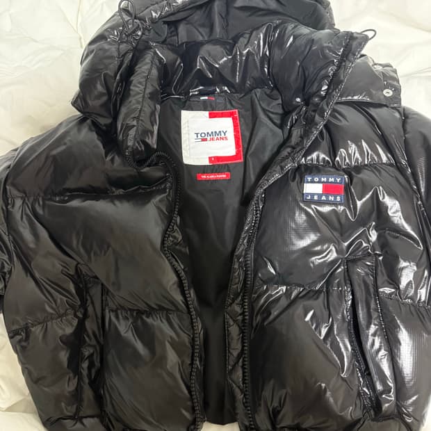 타미힐피거 여성 크롭 패딩