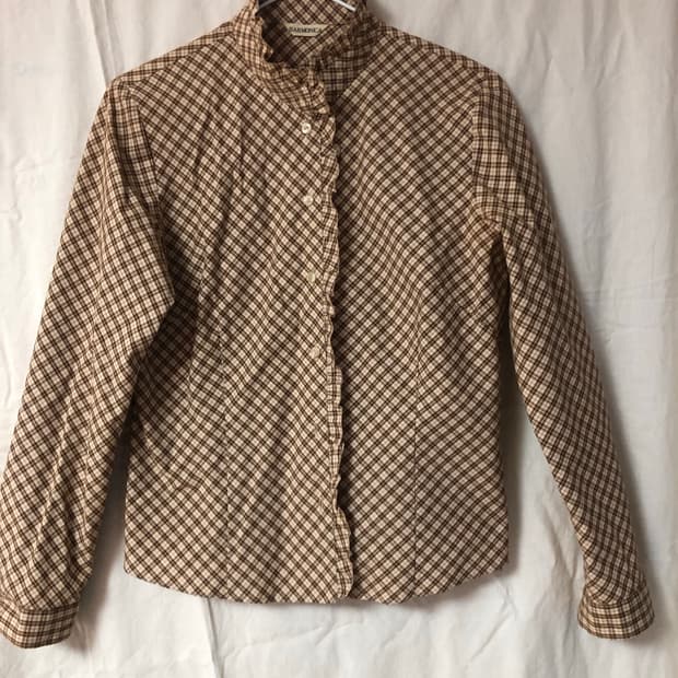 일본빈티지 체크블라우스 셔츠