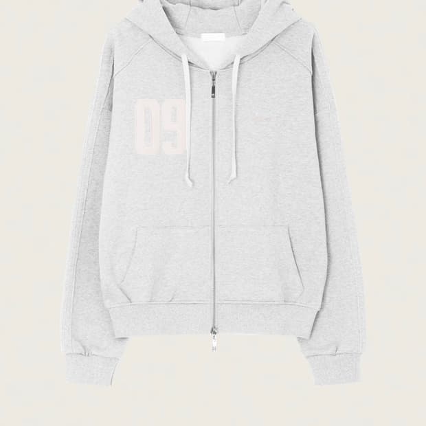 새상품) 클리시어 09후드집업 라이트 멜란지